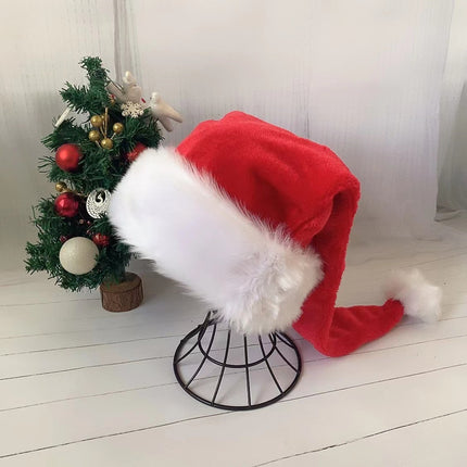 Long Plush Adult Christmas Hat