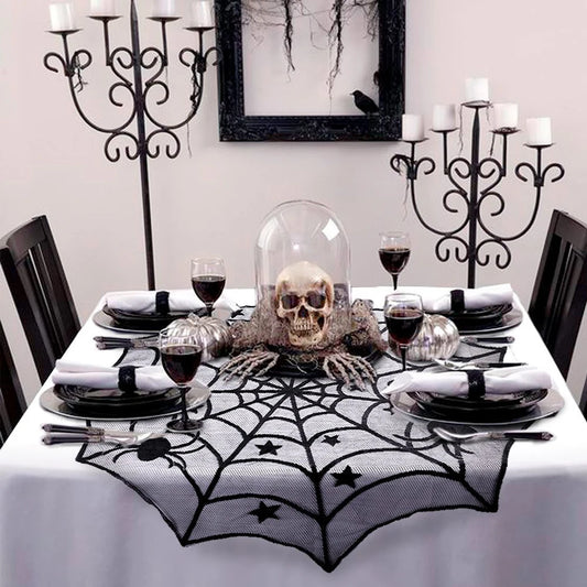 Mantel de mesa de encaje con temática para Halloween