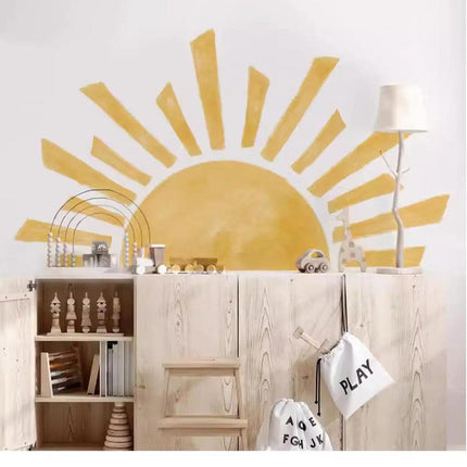 Pegatinas de pared boho de medio sol