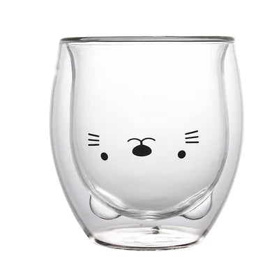 Vaso de vidrio de doble capa con diseño de animalesVasosHome & Garden > Kitchen & Dining > Tableware > Drinkware > Tumblers
