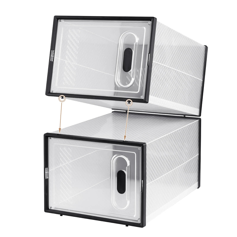 Cajas de zapatos apilables con puerta magnéticaZapaterosHome & Garden > Household Supplies > Storage & Organization > Clothing & Closet Storage > Shoe Racks & Organizers > Shoe Organizers