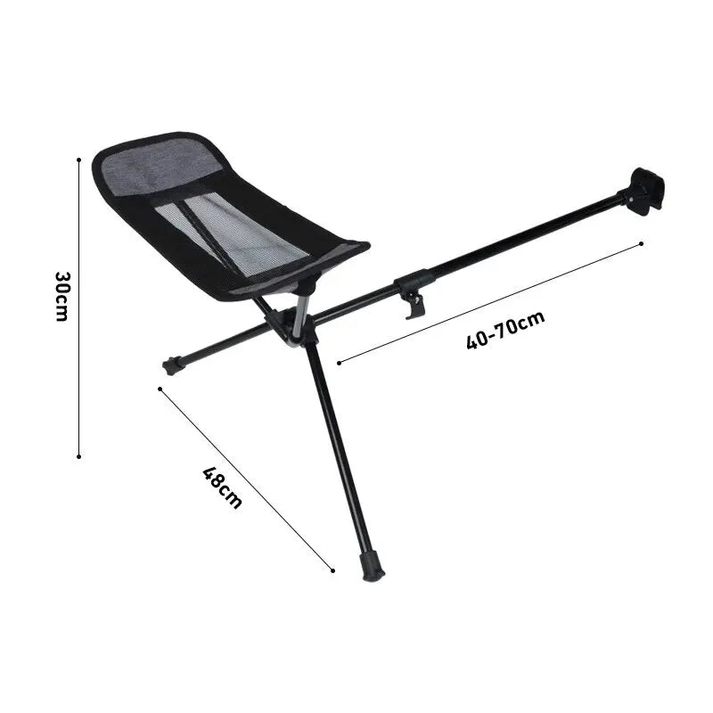 Reposapiés plegable acoplable para silla de camping | Aluminio, 40–70 cm, 400 gSillas plegablesFurniture > Outdoor Furniture > Outdoor Seating > Outdoor Chairs > Folding Chairs