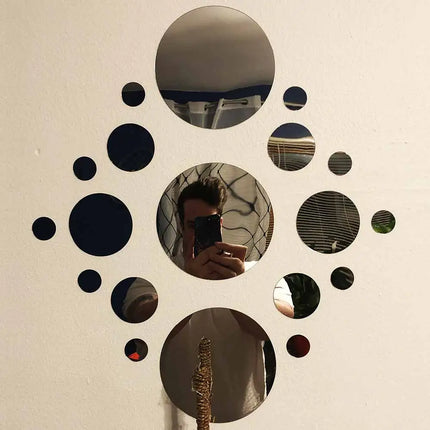 Round Mirror Wall Stickers