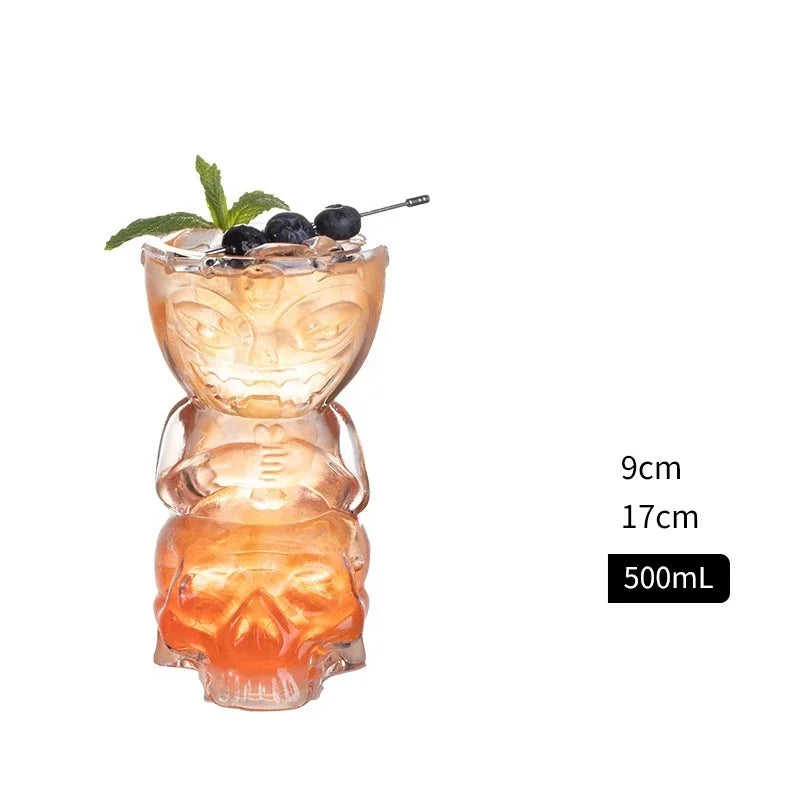 Vaso tiki de vidrio | Diseño creativo Hawaii, 250–500 ml, ideal para cócteles y bebidasVasosHome & Garden > Kitchen & Dining > Tableware > Drinkware > Tumblers