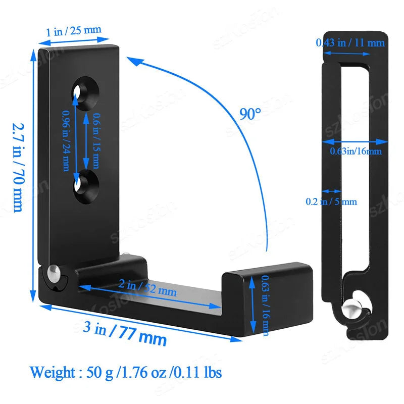 Ganchos plegables de pared de aluminioColgadoresHome & Garden > Household Supplies > Storage & Organization > Storage Hooks & Racks > Utility Hooks