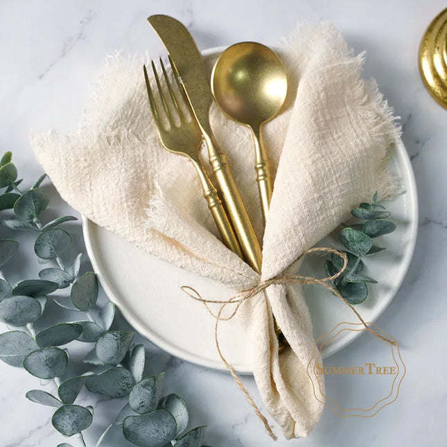 Rustic cloth napkins