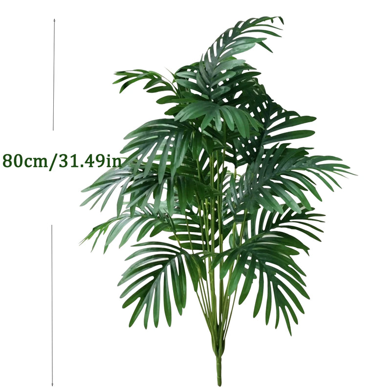 Palmera artificial tropical 70-80 cm con hojas verdes grandes, decoración realista para hogar y oficinaPlantas artificialesHome & Garden > Decor > Artificial Flora > Artificial Non-Flowering Plants