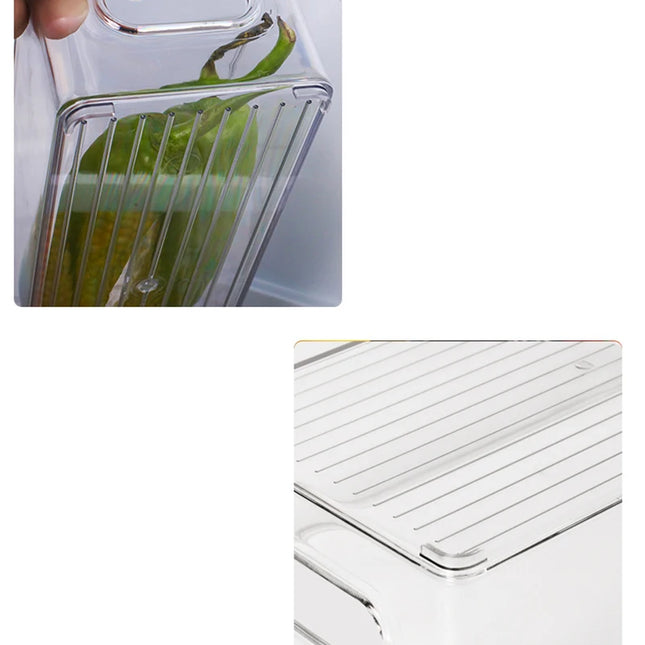 Caja de almacenamiento transparente para refrigerador