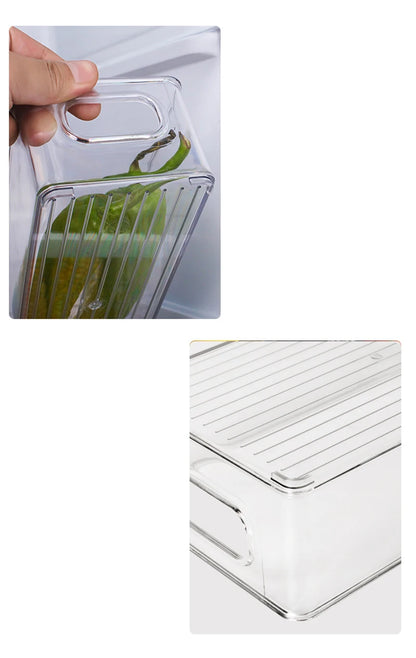 Caja de almacenamiento transparente para refrigerador