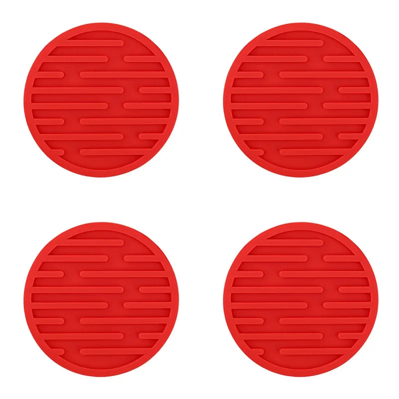 Set de 4 posavasos redondos de silicona antideslizantes de 10 cmPosavasosHome & Garden > Kitchen & Dining > Barware > Coasters