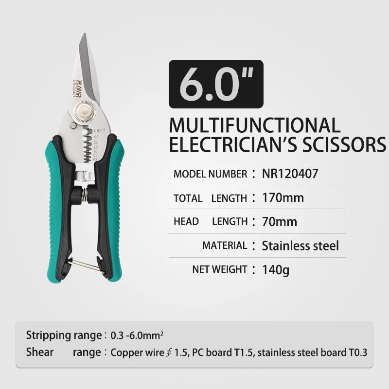 Tijeras multifuncionales de acero inoxidable de 6 y 8 PulgadasTijerasHardware > Tools > Cutters > Handheld Metal Shears & Nibblers