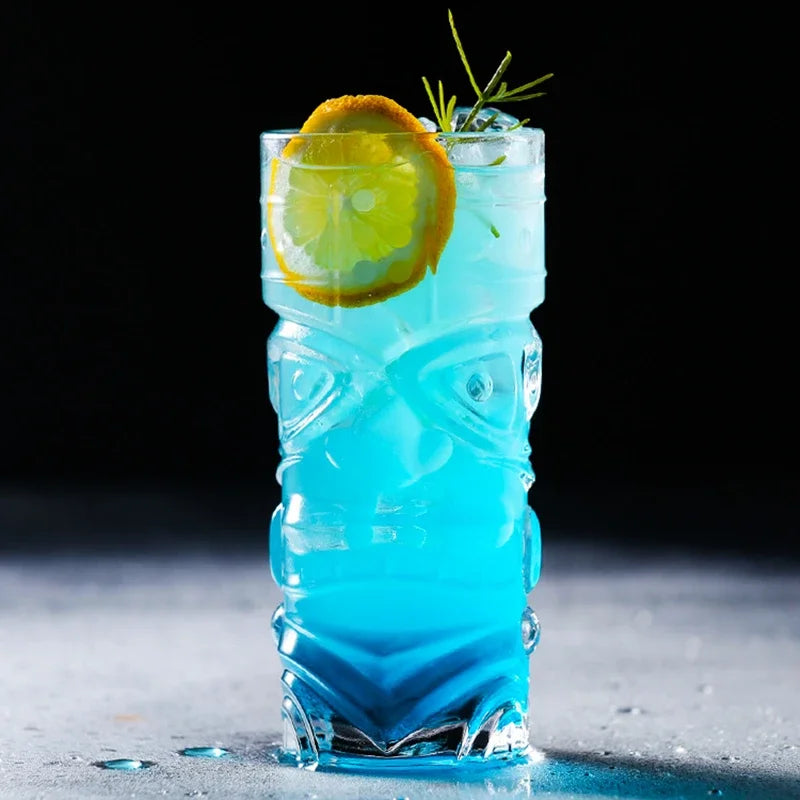 Vaso Tiki 420ml de vidrio transparente | Estilo vintage para cócteles y refrescosVasosHome & Garden > Kitchen & Dining > Tableware > Drinkware > Tumblers