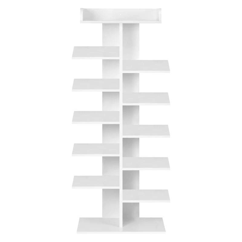 Zapatero blanco de 12 niveles, organizador compacto de maderaZapaterosHome & Garden > Household Supplies > Storage & Organization > Clothing & Closet Storage > Shoe Racks & Organizers > Shoe Organizers