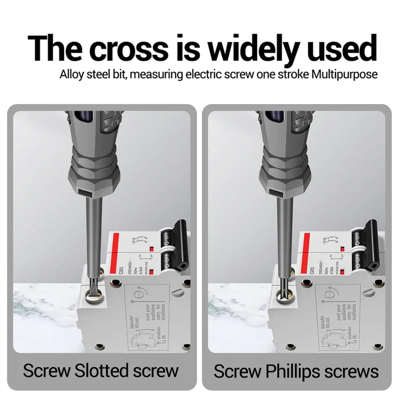 Set de destornilladores electricista de prueba de voltaje AC/DC 2 unidadesDestornilladores