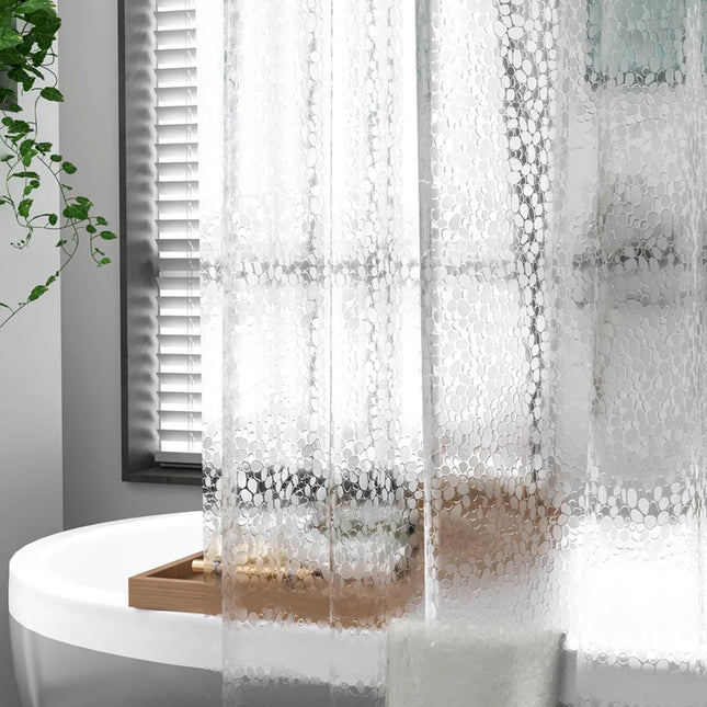 PEVA pebble shower curtain