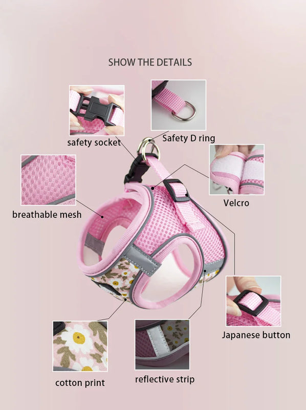 Arnés y correa reflectante de malla para mascotasArnesesAnimals & Pet Supplies > Pet Supplies > Pet Collars & Harnesses > Harnesses