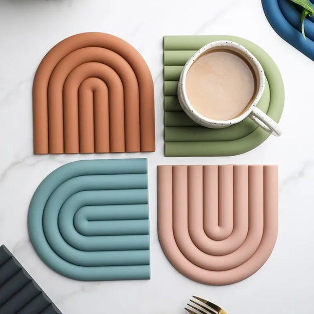 Protective silicone coasters