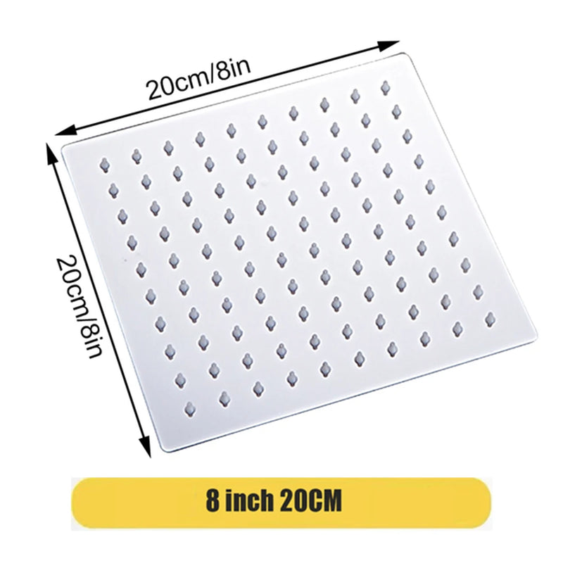 Plato rociador de baño con efecto lluvia, acero inoxidable, alta presiónCabezales de duchaHardware > Plumbing > Plumbing Fixture Hardware & Parts > Shower Parts > Shower Heads