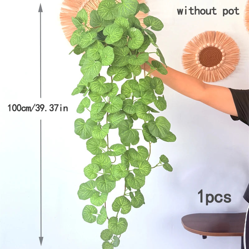 Planta colgante artificial begonia 40-100 cm | hojas verdes decorativas de seda para pared, jardín y hogarPlantas artificialesHome & Garden > Decor > Artificial Flora > Artificial Non-Flowering Plants