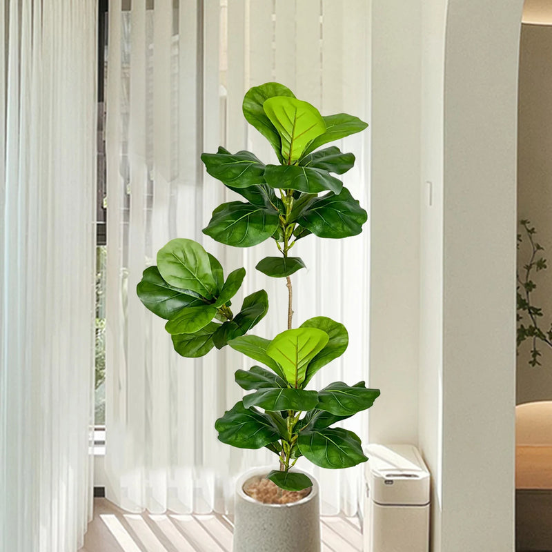 Árbol artificial ficus de 70-135 cm con hojas de caucho, planta decorativa sin maceta para interior y exteriorPlantas artificialesHome & Garden > Decor > Artificial Flora > Artificial Trees