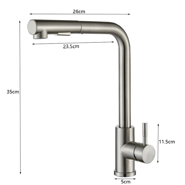 Grifo de cocina extraíble con regulador de chorroGrifosHardware > Plumbing > Plumbing Fixtures > Faucets > Kitchen Sink Faucets