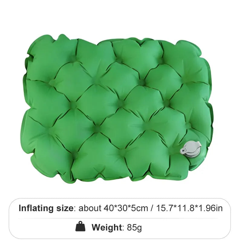 Cojín de camping inflable | Plegable 13 × 6 cm, inflado rápidoAsientosSporting Goods > Outdoor Recreation > Camping & Hiking > Camp Furniture > Air Mattress & Sleeping Pad Accessories