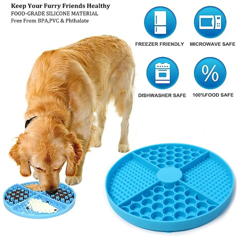 Alfombrilla de silicona para aliviar la ansiedad con ventosaComederosAnimals & Pet Supplies > Pet Supplies > Pet Bowls, Feeders & Waterers > Slow Feeder Bowls