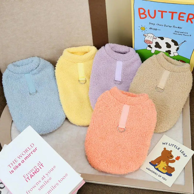 Winter plush sweater for dogs