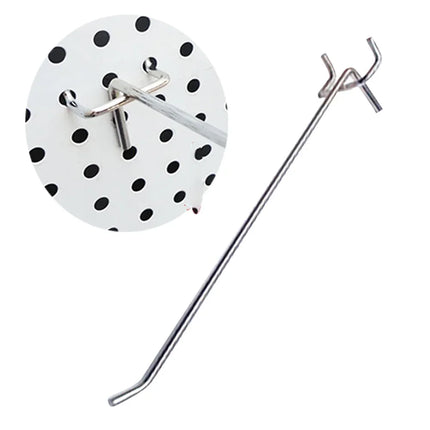 Ganchos para panel perforado de acero – Pack 20 unidades, paso 3,2 cmPaneles perforadosHome & Garden > Household Supplies > Storage & Organization > Storage Hooks & Racks > Utility Hooks