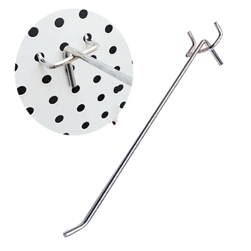 Ganchos para panel perforado de acero – Pack 20 unidades, paso 3,2 cmPaneles perforadosHome & Garden > Household Supplies > Storage & Organization > Storage Hooks & Racks > Utility Hooks