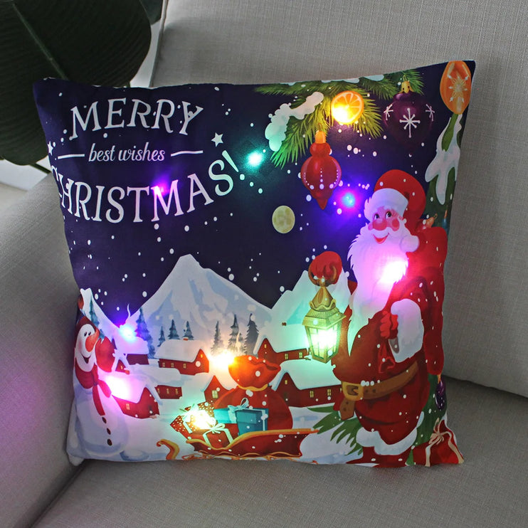 45cm Christmas Decoration LED Lights Pillowcase