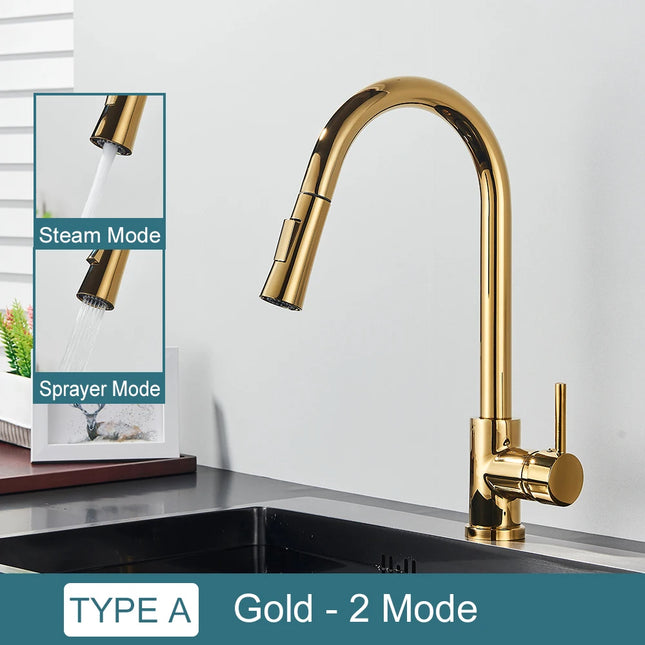 Grifo de cocina con doble función y salida retráctilGrifosHardware > Plumbing > Plumbing Fixtures > Faucets > Kitchen Sink Faucets