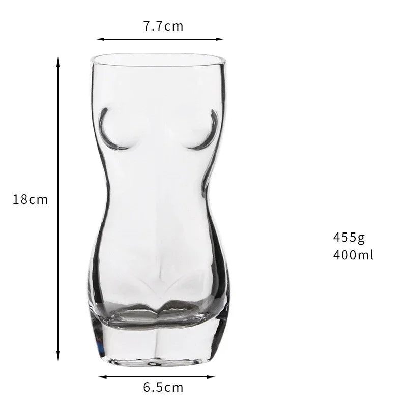 Vaso tiki de vidrio con forma de torso humano | Diseño creativo, 450 ml, ideal para cócteles y bebidasVasosHome & Garden > Kitchen & Dining > Tableware > Drinkware > Tumblers