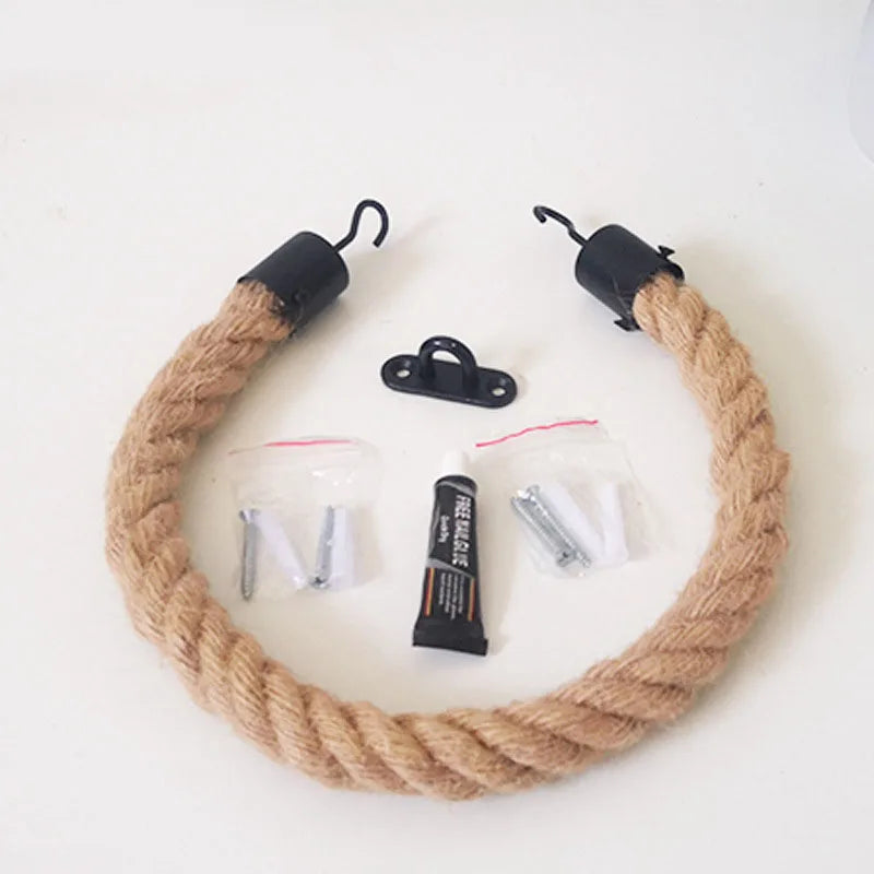 Soporte de papel higiénico sin taladrar en cuerda de linoSoportes para papel