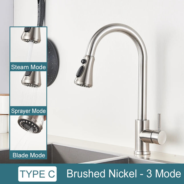 Grifo de cocina con doble función y salida retráctilGrifosHardware > Plumbing > Plumbing Fixtures > Faucets > Kitchen Sink Faucets