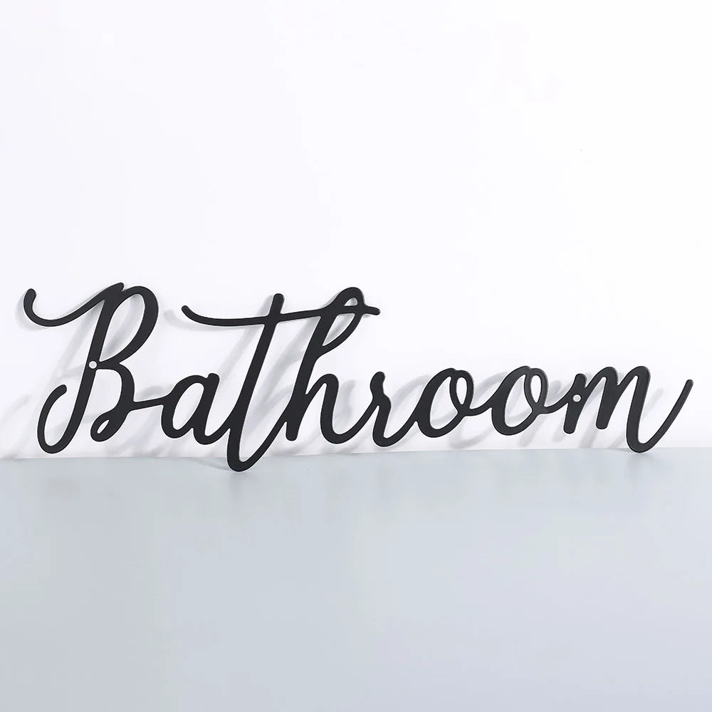 Placa de letrero para el baño