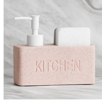 Hand soap dispenser with sponge holder