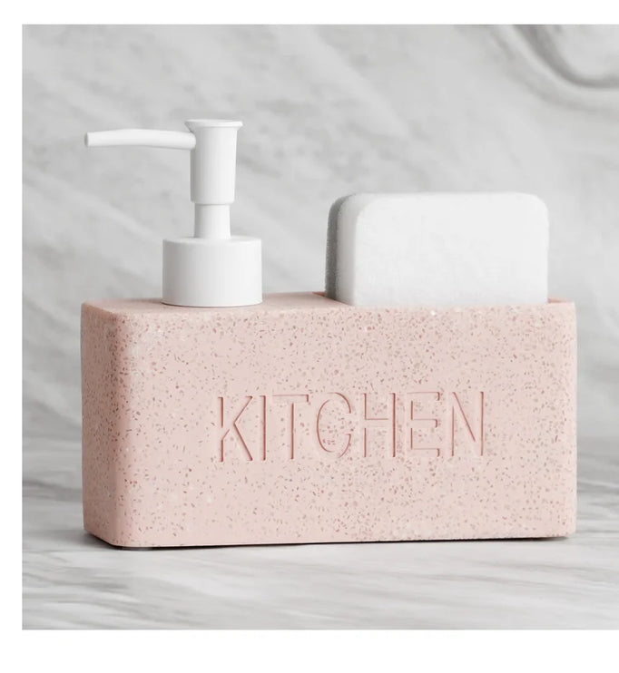 Hand soap dispenser with sponge holder