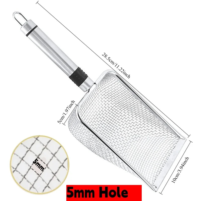 Pala de acero inoxidable para arena de gato con mango de gomaAccesoriosAnimals & Pet Supplies > Pet Supplies > Pet Waste Disposal Systems & Tools