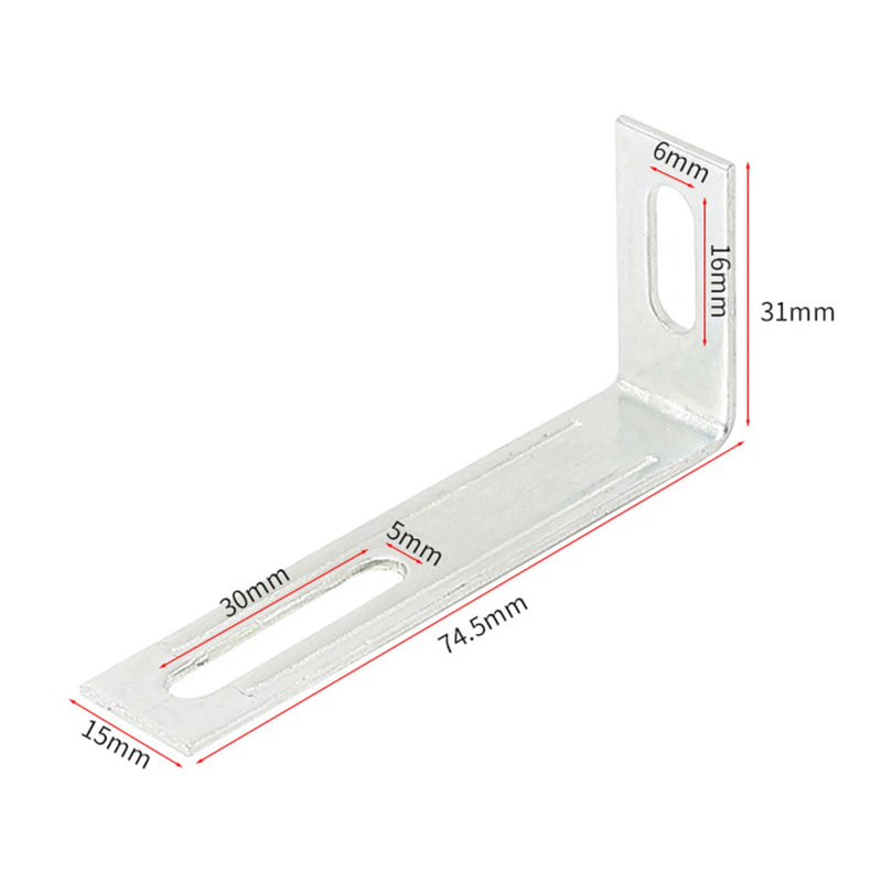 Juego de 4 soportes angulares ajustables en forma de LSoportesHardware > Hardware Accessories > Brackets & Reinforcement Braces