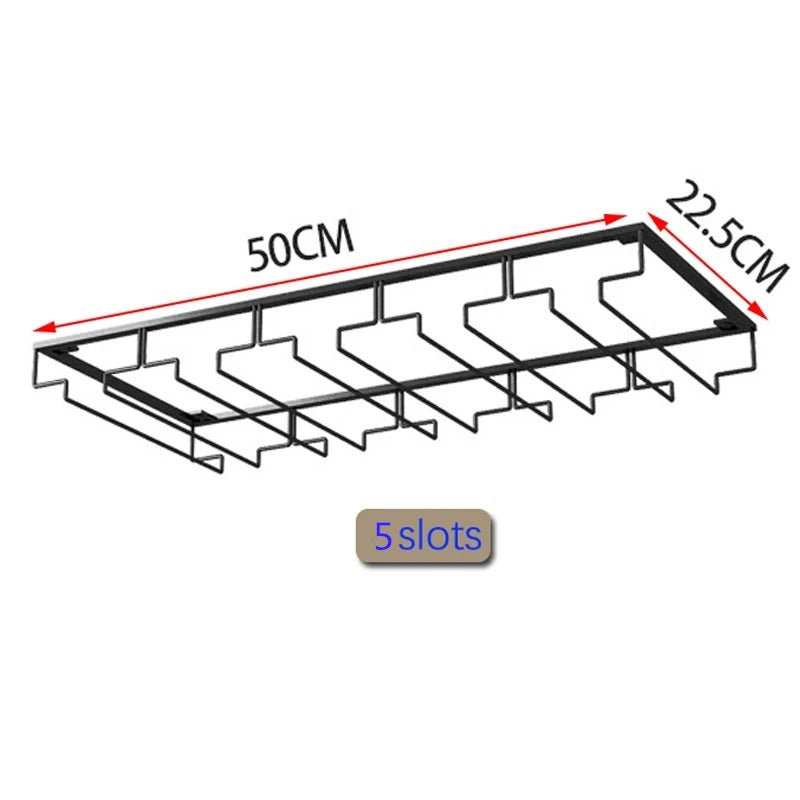 Soporte colgante de copas de vino para muebleEstantes