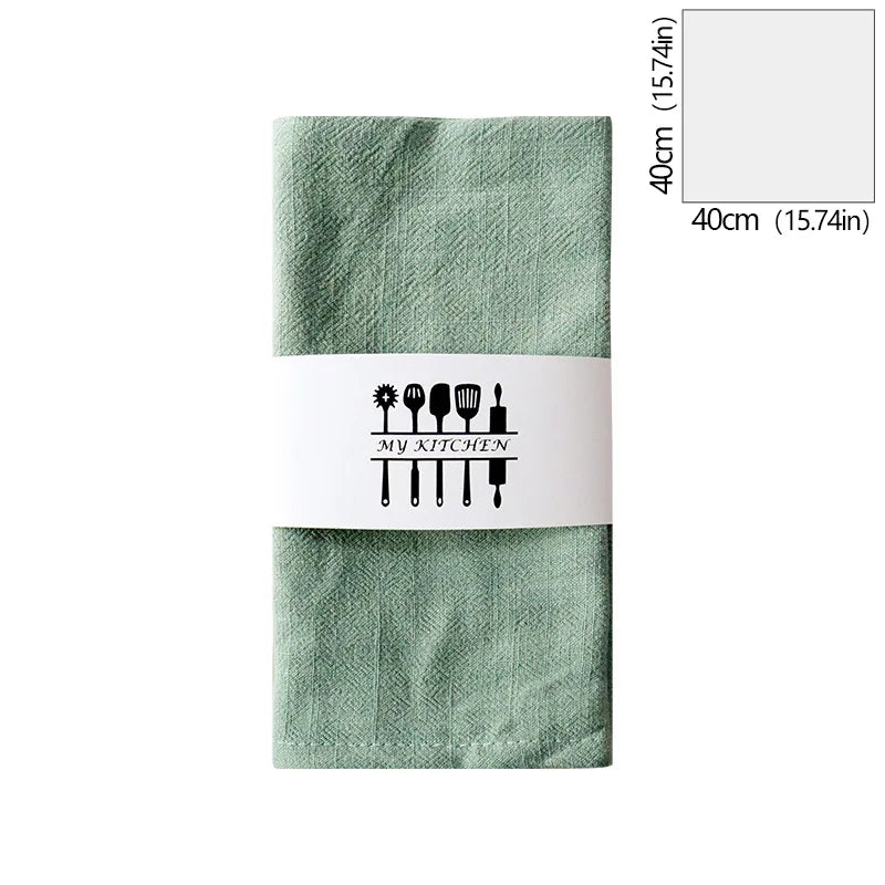 Servilleta de mezcla de algodón y lino de color sólido 40x40cmServilletas