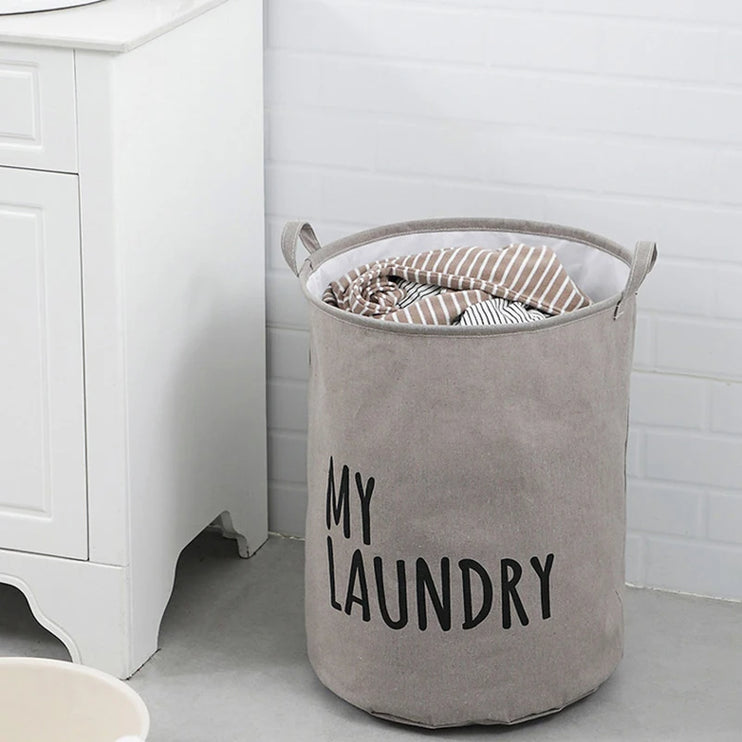 Foldable Waterproof Cotton Linen Basket