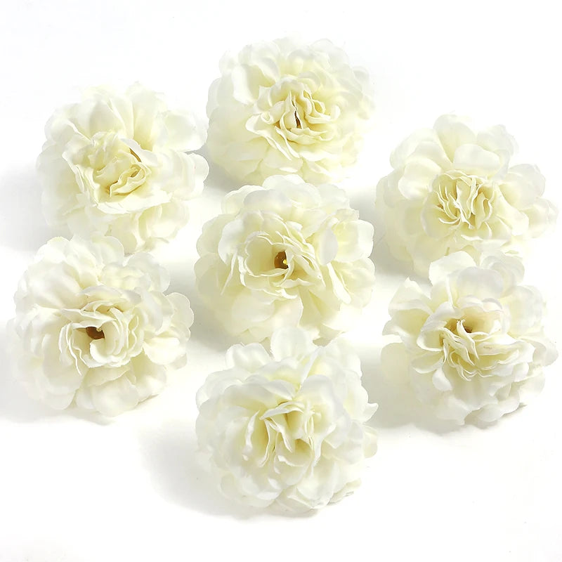 Cabezas de rosas artificiales para decoraciónFlores artificiales