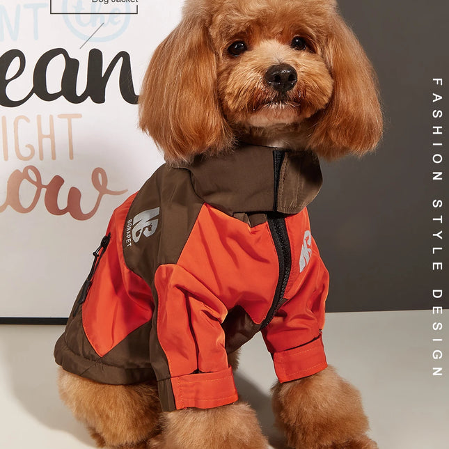 Chaqueta impermeable con forro polar interior para perros