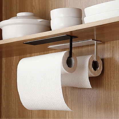 Self-adhesive kitchen roll holder