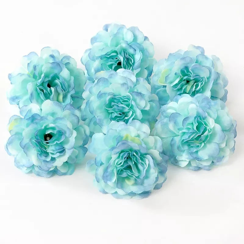 Cabezas de rosas artificiales para decoraciónFlores artificiales