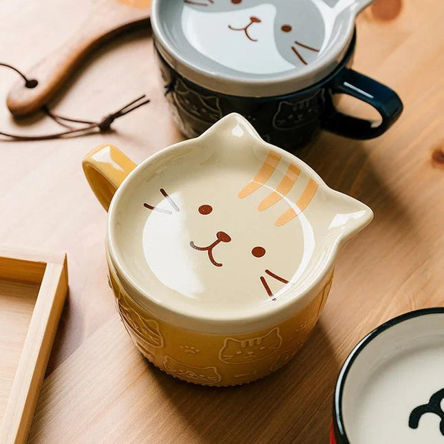 Tasse à café en céramique avec dessins d'animaux