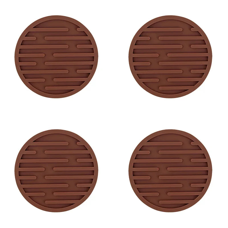 Set de 4 posavasos redondos de silicona antideslizantes de 10 cmPosavasosHome & Garden > Kitchen & Dining > Barware > Coasters