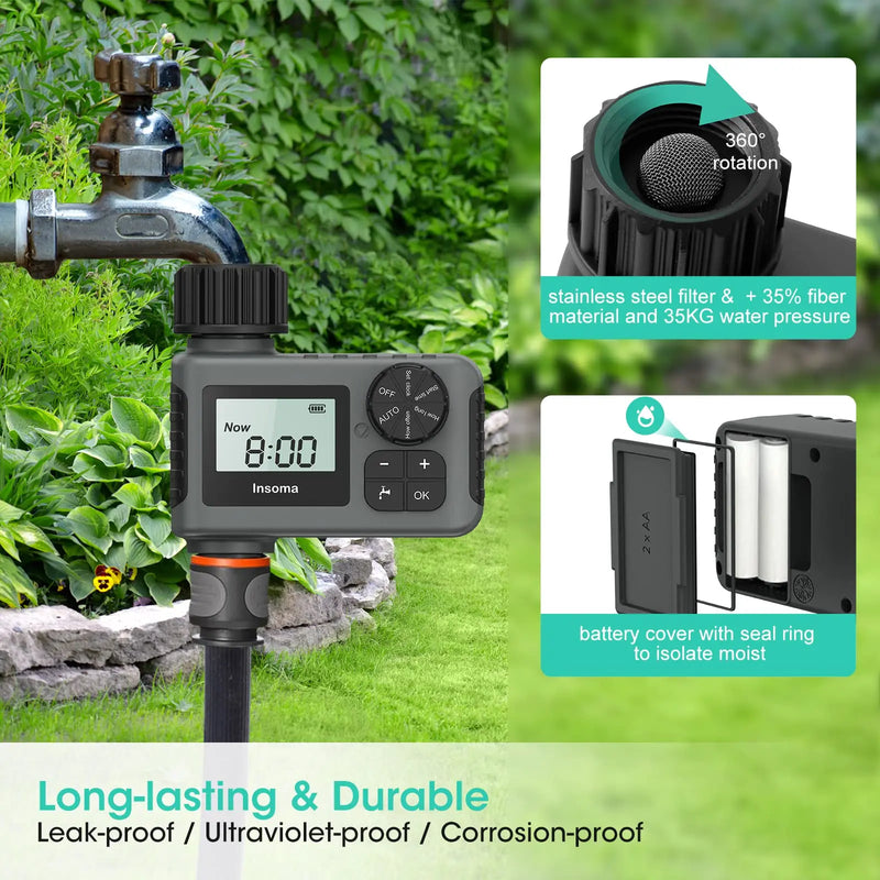 Temporizador de riego automático con pantalla LCD y sistema inteligenteRiegoHome & Garden > Lawn & Garden > Watering & Irrigation > Irrigation Systems